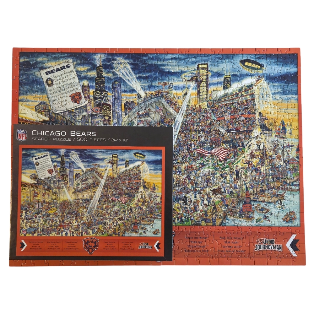 NFL Chicago Bears Joe Journeyman Search Jigsaw Puzzle, 500 Piecss - Picture 9 of 9